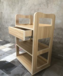 Xe đẩy Spa bằng gỗ màu trắng