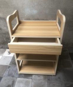 Xe đẩy Spa bằng gỗ màu trắng